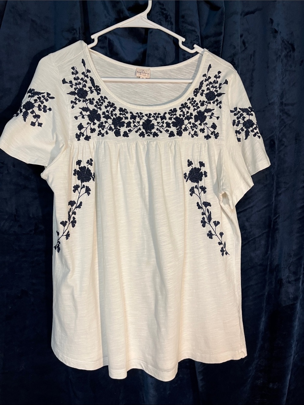 White Cotton capped sleeves Shirt